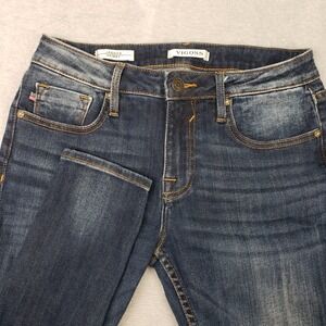 VIGOSS Jagger Skinny Jeans Women's 28 Distressed Blue Dark Wash Mid Rise Denim